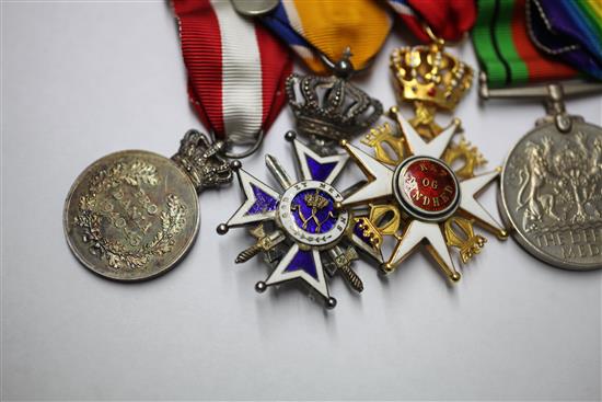 WWI & WWII medal group to Dresser E. J. R. Corin, inc. Order of Orange-Nassau, Order of St. Olav, Pro Dania 1940-45 etc